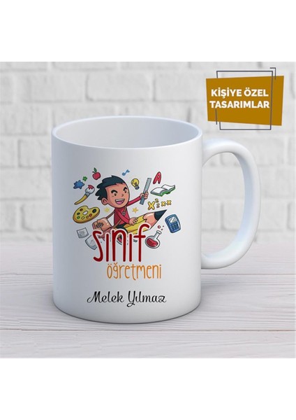 Kişiye Özel Isim Yazılabilir Sınıf Öğretmeni Kupa Bardak
