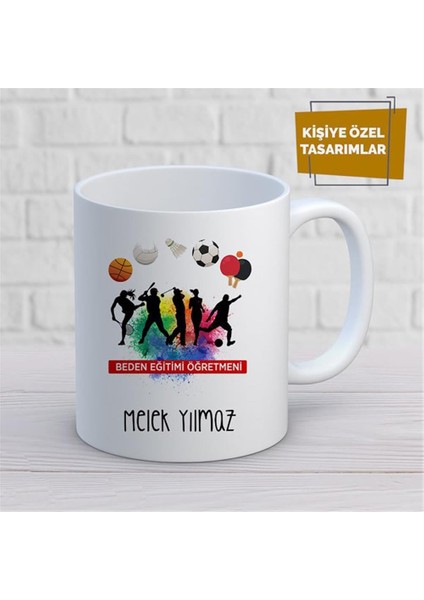 Kişiye Özel Isim Yazılabilir Bedeneğitimi Öğretmeni Kupa Bardak