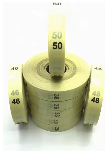 Şeffaf Uzun Beden Etiketi Numara 36 500 Lü