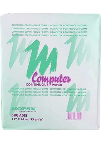 Mopak Bilgisayar Kağıdı 11 x 24 4 Nüsha 55 gr 500'LÜ fiyatları