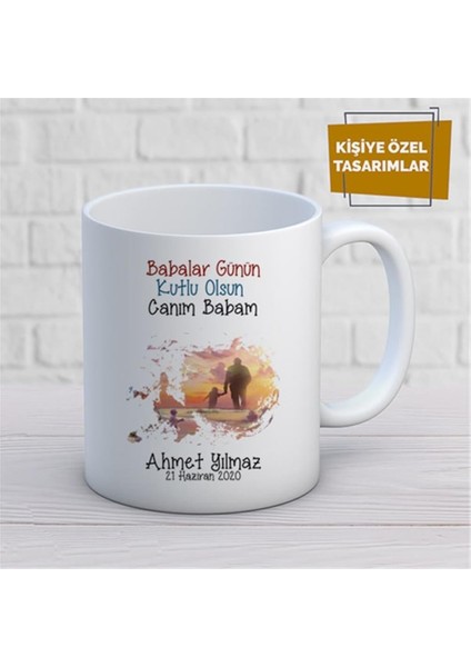 Kişiye Özel Isim Yazılabilir Babalar Günün Kutlu Olsun Canım Babam Kupa Bardak