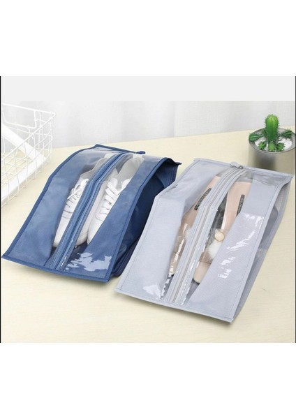 Pencereli Fermuarlı Ayakkabı Saklama Çantası, Şık ve Dayanıklı, Siyah Renk fiyatları