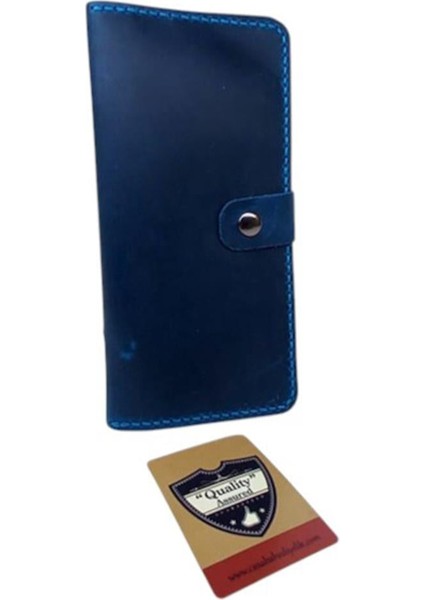 Turkuaz El Yapımı Hakiki Deri Telefon Kılıflı Cüzdan fiyatları