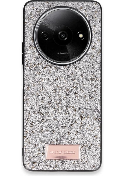 Xiaomi Redmi A3 4g Bright Simli Kapak - Gümüş