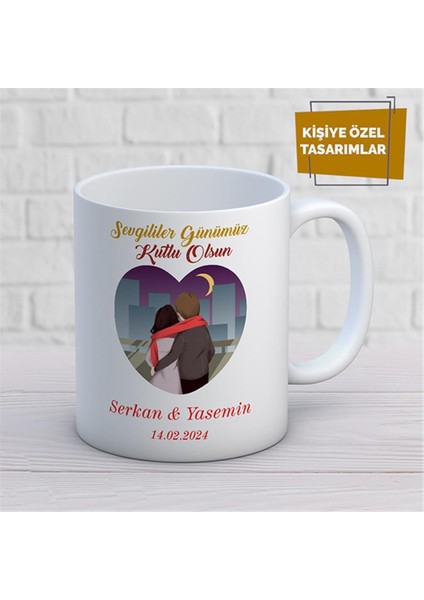 Kişiye Özel Isim Yazılabilir Sevgi Temalı Kupa Bardak