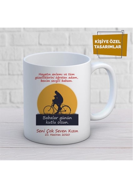 Kişiye Özel Isim Yazılabilir Babalar Günün Kutlu Olsun Kupa Bardak