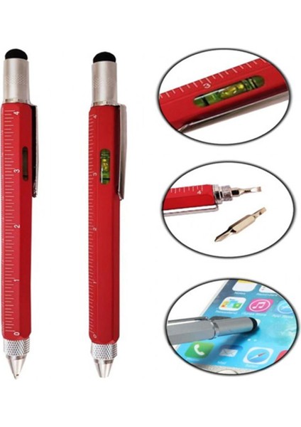 Çok Fonksiyonlu Mimar Mühendis Kalem Kırmızı
