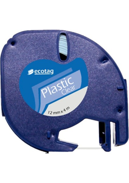 Dymo Muadil Plastik Şeffaf Etiket 5 Adet 12 mm x 4 M Şerit Etiket