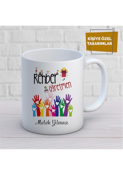 Kişiye Özel Isim Yazılabilir Rehber Öğretmen Kupa Bardak