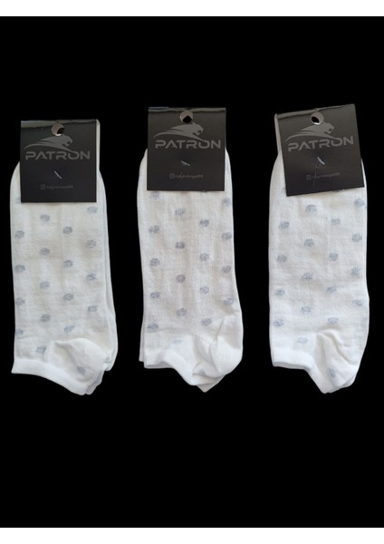 3'lü Bayan Likralı Patik Çorap