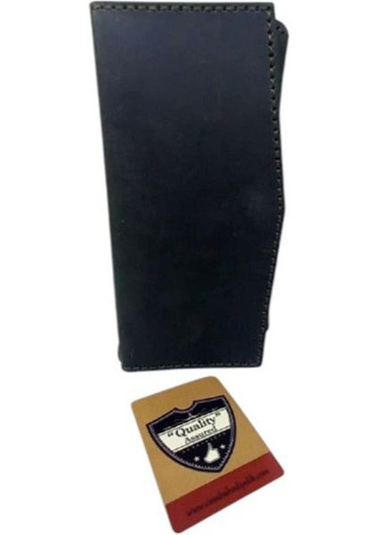 El Yapımı Telefon Bölmeli Hakiki Crazy Deri Cüzdan Yeşil modelleri