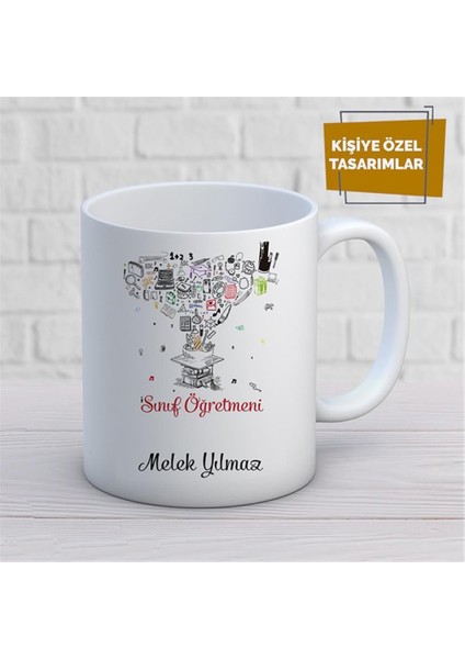 Kişiye Özel Isim Yazılabilir Sınıf Ögretmeni Kupa Bardak