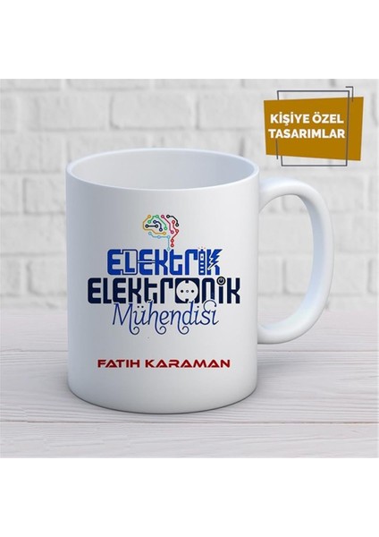 Kişiye Özel Isim Yazılabilir Elektrik Elektronik Mühendisi Kupa Bardak