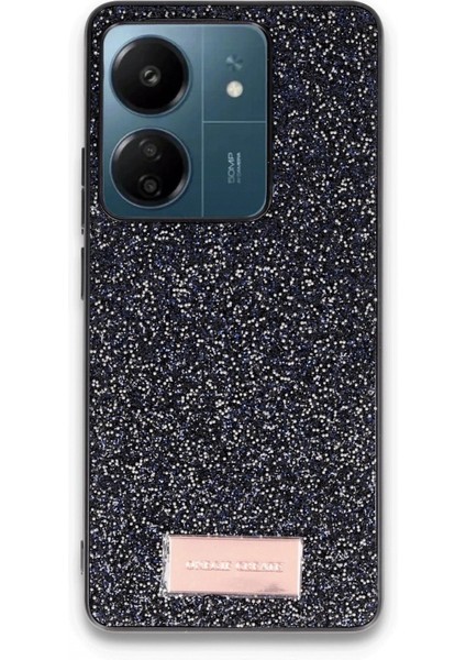 Xiaomi Redmi 13C Bright Simli Kapak - Siyah