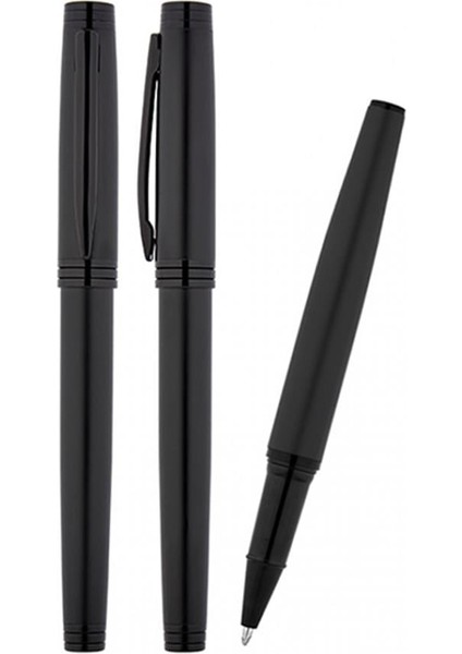 Kişiye Özel Metal Tükenmez Roller Kalem Siyah