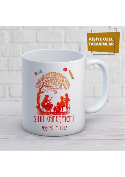 Kişiye Özel Isim Yazılabilir Sınıf Öğretmeni Kupa Bardak