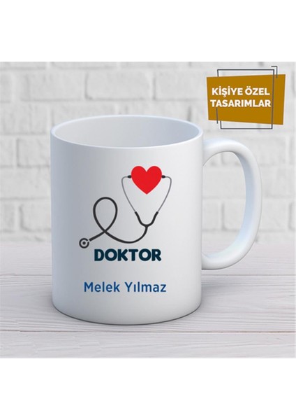 Kişiye Özel Isim Yazılabilir Doktor Kupa Bardak