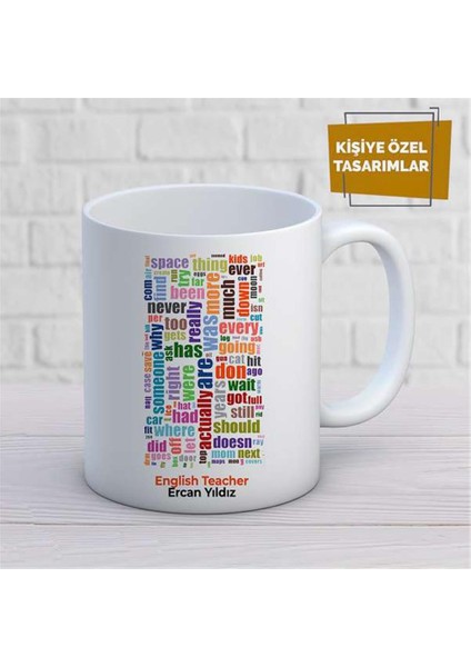 Kişiye Özel Isim Yazılabilir English Teacher Kupa Bardak