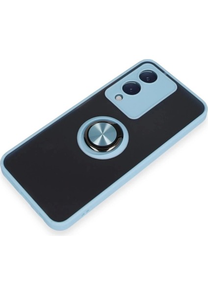Vivo Y17S Kılıf Montreal Yüzüklü Silikon Kapak - Buz Mavi fırsatları