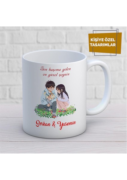 Kişiye Özel Isim Yazılabilir Sevgi Temalı Kupa Bardak