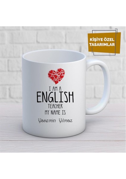 Kişiye Özel Isim Yazılabilir English Teacher Kupa Bardak