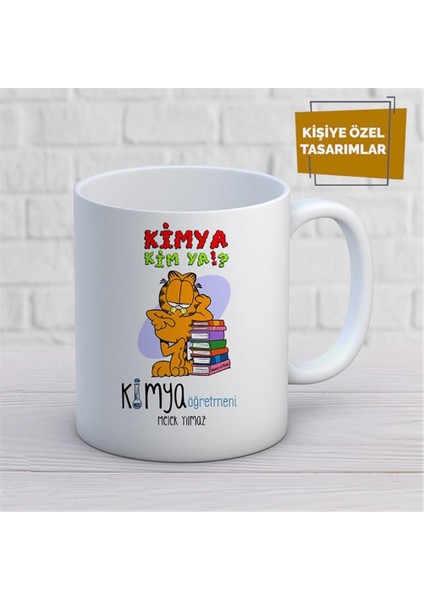 Kişiye Özel Isim Yazılabilir Kimya Öğretmeni Kupa Bardak