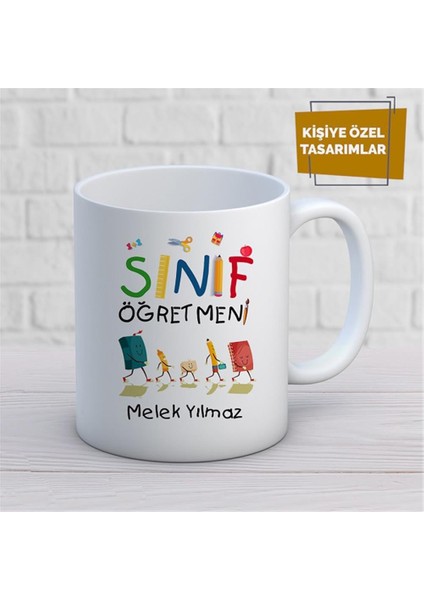 Kişiye Özel Isim Yazılabilir Sınıf Öğretmeni Kupa Bardak