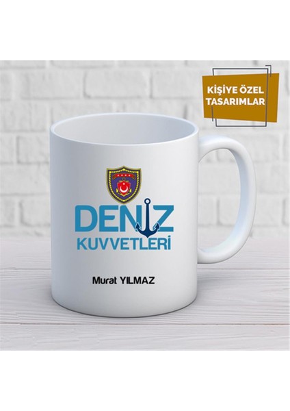 Kişiye Özel Isim Yazılabilir Deniz Kuvvetleri Kupa Bardak