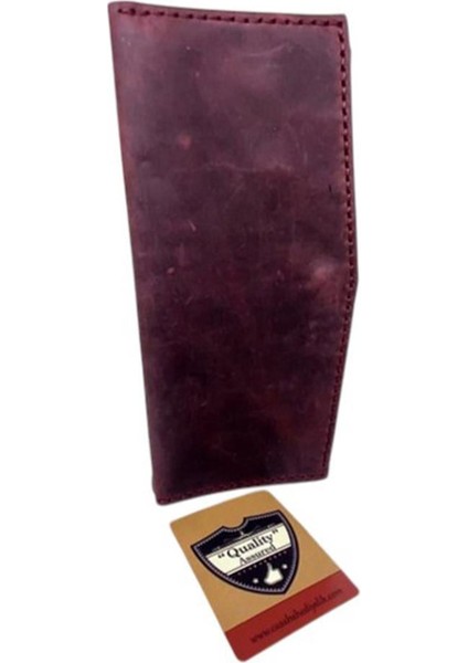 El Yapımı Telefon Bölmeli Hakiki Crazy Deri Cüzdan Vişne Çürüğü modelleri