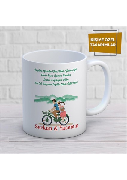 Kişiye Özel Isim Yazılabilir Sevgi Temalı Kupa Bardak