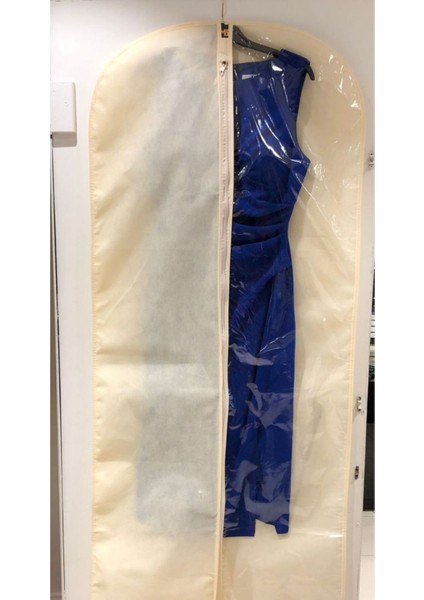 Şeffaf Kumaş Elbise Koruyucu Kılıf, Uzun Boy Taşıyıcı, 64X160 Boy, Beyaz indirimleri