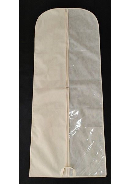 Şeffaf Kumaş Elbise Koruyucu Kılıf, Uzun Boy Taşıyıcı, 64X160 Boy, Beyaz