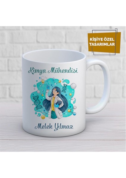 Kişiye Özel Isim Yazılabilir Kimya Mühendisi Kupa Bardak