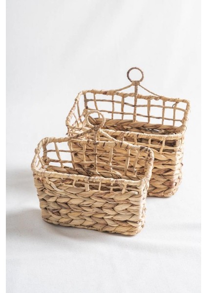 Hasır 2'li Çok Amaçlı Sepet