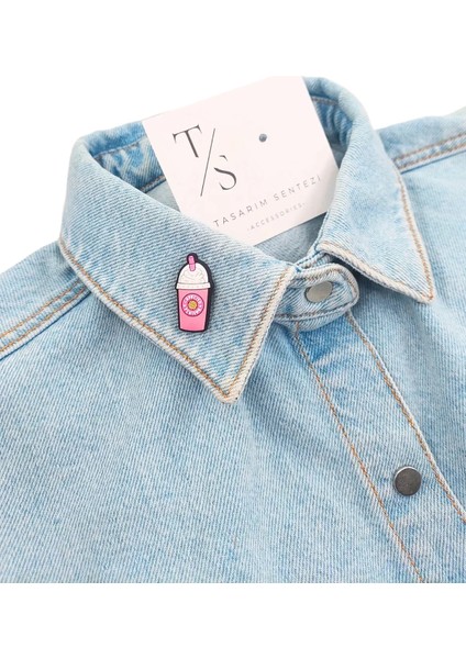 Rozet Silikon Broş Kahve Bardağı Coffee Pembe Nescafe Yaka Çanta Kıyafet Şapka Aksesuar fiyatları