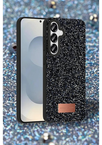 Samsung Galaxy S25 Bright Simli Kapak - Siyah