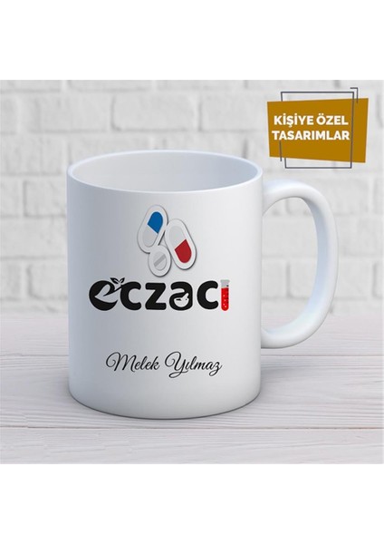 Kişiye Özel Isim Yazılabilir Eczacı Kupa Bardak
