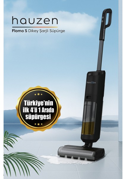 Flomo-S Dikey Şarjlı Süpürge – 4’ü 1 Arada Temizlik Robotu