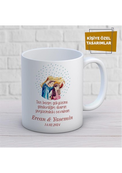 Kişiye Özel Isim Yazılabilir Sevgi Temalı Kupa Bardak