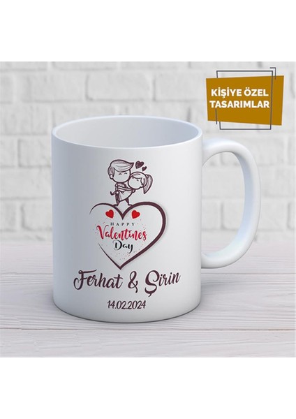 Kişiye Özel Isim Yazılabilir Sevgi Temalı Kupa Bardak