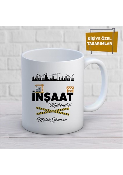 Kişiye Özel Isim Yazılabilir Inşaat Mühendisi Kupa Bardak