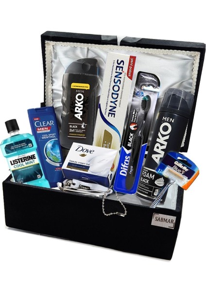 Erkek Bakım Seti, Çeyizlik ve Nişan Bohçası, Siyah Renk, Şık ve Kullanışlı fiyatları