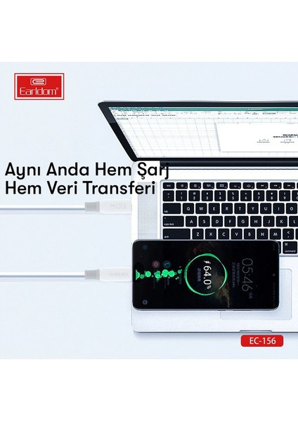 EC-156I Pd 30W Type-C To Lightning 2m Hızlı Şarj Kablosu - Beyaz fiyatları