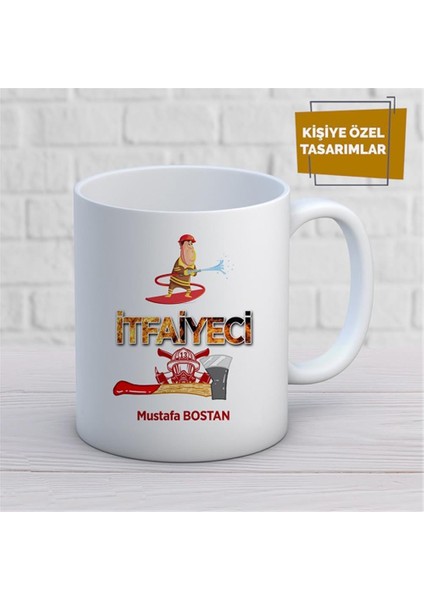 Kişiye Özel Isim Yazılabilir Itfayeci Kupa Bardak