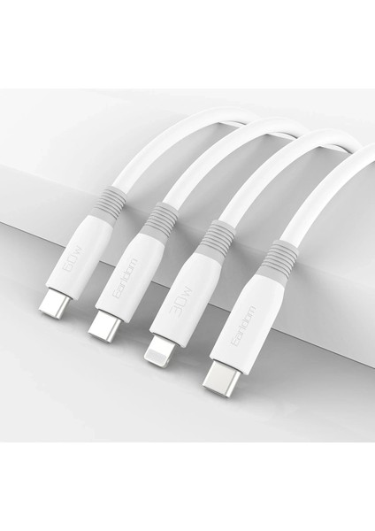 EC-156I Pd 30W Type-C To Lightning 2m Hızlı Şarj Kablosu - Beyaz