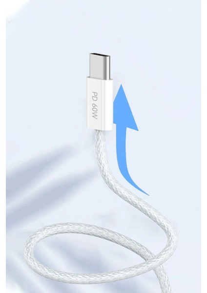 EC-190CC 1m 60W Type-C To Type-C Pd Hızlı Şarj Kablosu - Beyaz modelleri