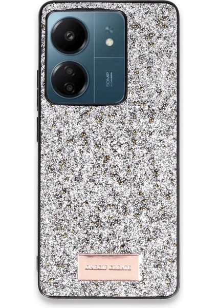 Xiaomi Redmi 13C Bright Simli Kapak - Gümüş