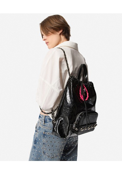 Deri Görünümlü Karma Aksesuarlı Sırt Çantası TW6250119001001 fiyatları