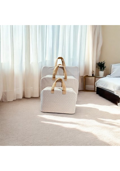 3'lü Çok Amaçlı Düzenleme ve Depolama Seti, Bej, Pratik ve Şık Organizer. modelleri