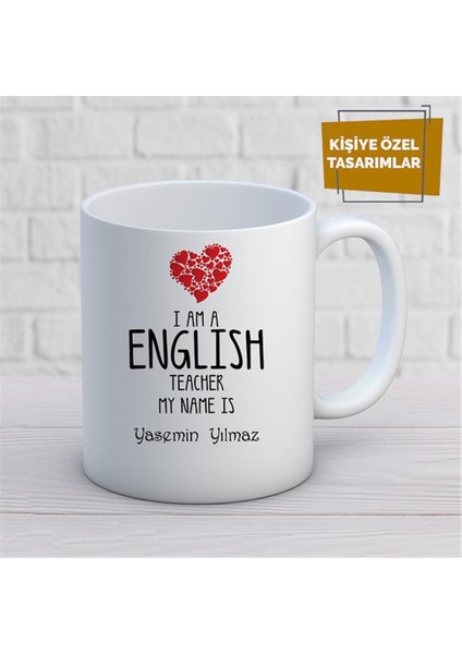 Kişiye Özel Isim Yazılabilir Englısh Teacher Kupa Bardak
